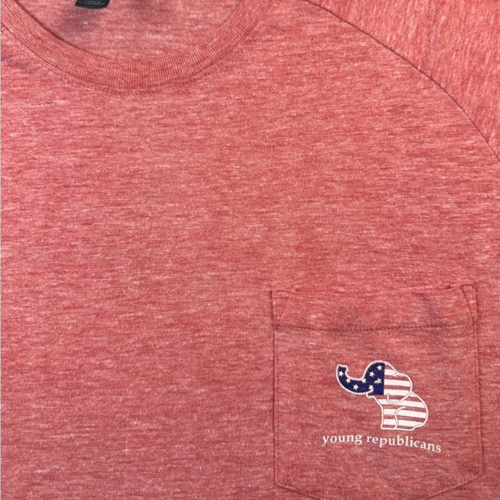 Young Republicans T Shirt Pocket Heather Red USA Elephant Graphic Tee - Picture 2 of 6